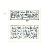 Set Of Two Thank You Lord 1 White Framed Print Wall Art - Homeroots - Flyclothing LLC