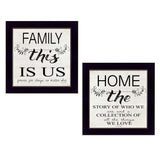 Set Of Two Family 1 Black Framed Print Wall Art - Homeroots - Flyclothing LLC