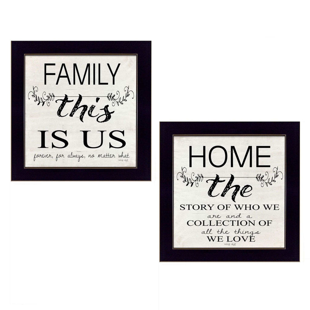 Set Of Two Family 1 Black Framed Print Wall Art - Homeroots - Flyclothing LLC