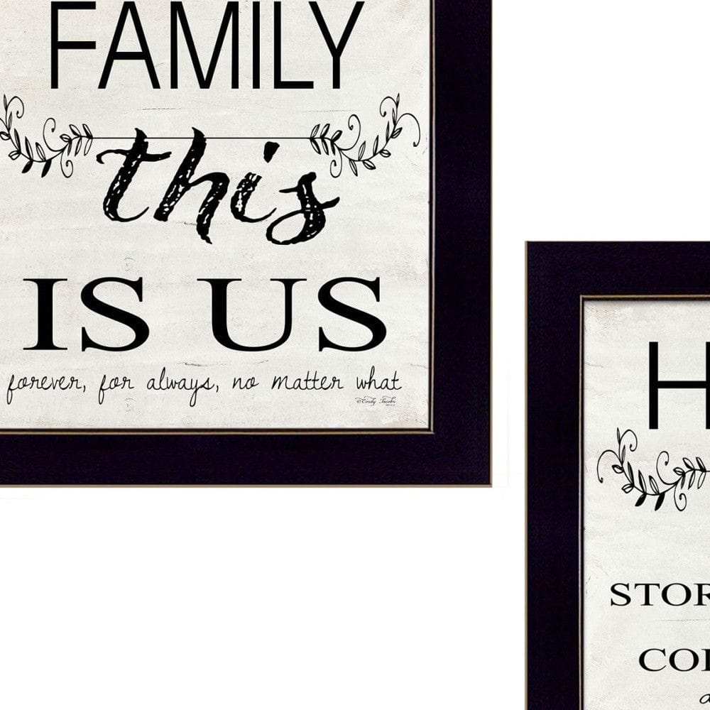 Set Of Two Family 1 Black Framed Print Wall Art - Homeroots - Flyclothing LLC