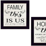 Set Of Two Family 1 Black Framed Print Wall Art - Homeroots - Flyclothing LLC