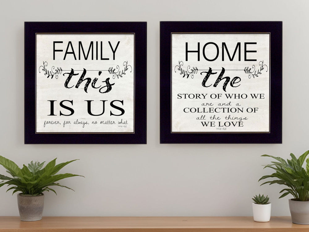 Set Of Two Family 1 Black Framed Print Wall Art - Homeroots