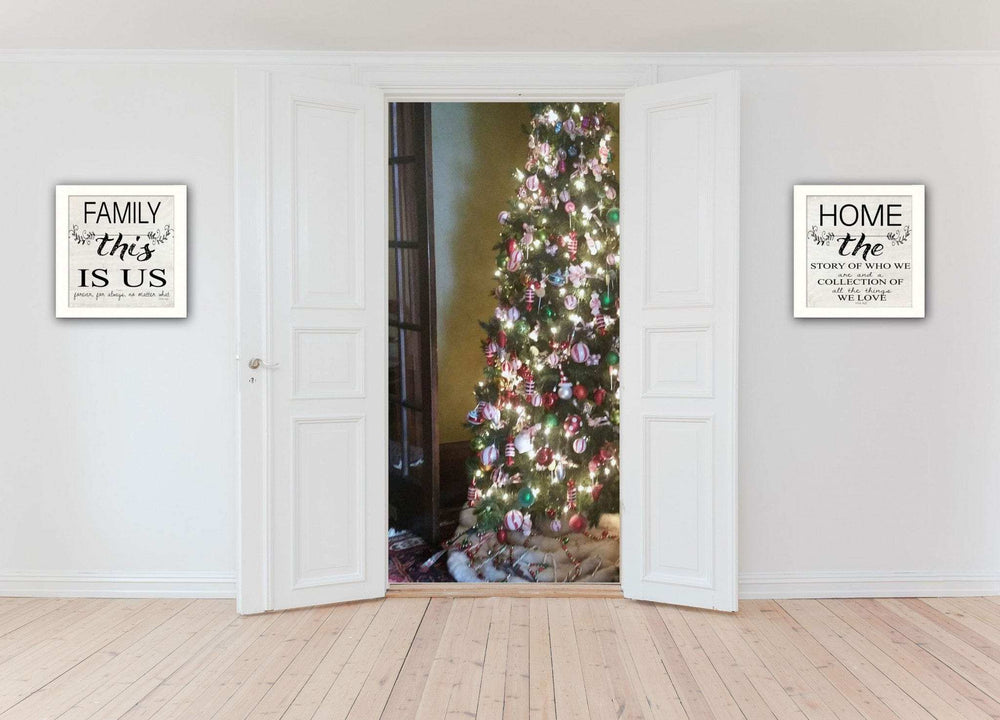 Set Of Two Family 2 White Framed Print Wall Art - Homeroots - Flyclothing LLC