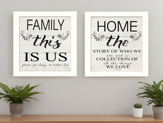 Set Of Two Family 2 White Framed Print Wall Art - Homeroots