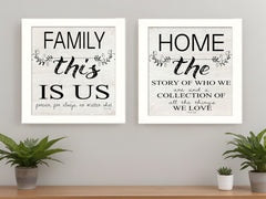 Set Of Two Family 2 White Framed Print Wall Art - Homeroots