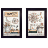 Set Of Two Farm Living 1 Black Framed Print Wall Art - Homeroots - Flyclothing LLC