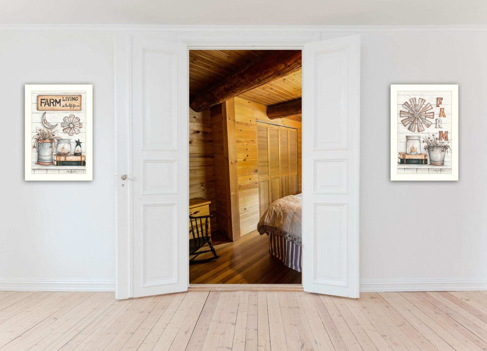 Set Of Two Farm Living 2 White Framed Print Wall Art - Homeroots - Flyclothing LLC