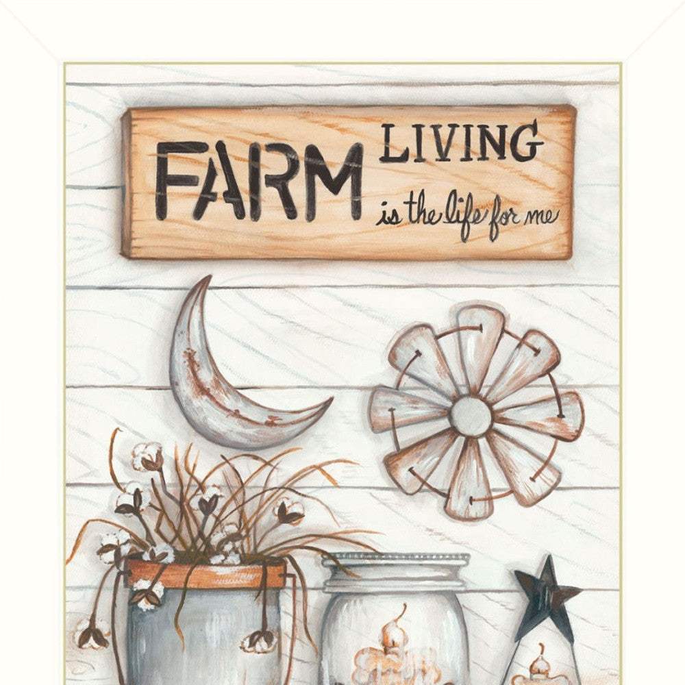 Set Of Two Farm Living 2 White Framed Print Wall Art - Homeroots - Flyclothing LLC