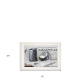 Set Of Two Soap or Floral 1 White Framed Print Bathroom Wall Art - Homeroots - Flyclothing LLC