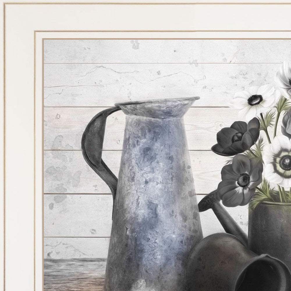 Set Of Two Floral with Tin Ware 1 White Framed Print Wall Art - Homeroots - Flyclothing LLC