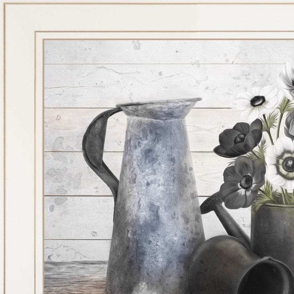 Set Of Two Floral with Tin Ware 1 White Framed Print Wall Art - Homeroots - Flyclothing LLC