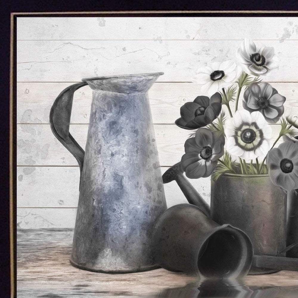 Set Of Two Floral with Tin Ware 2 Black Framed Print Wall Art - Homeroots - Flyclothing LLC