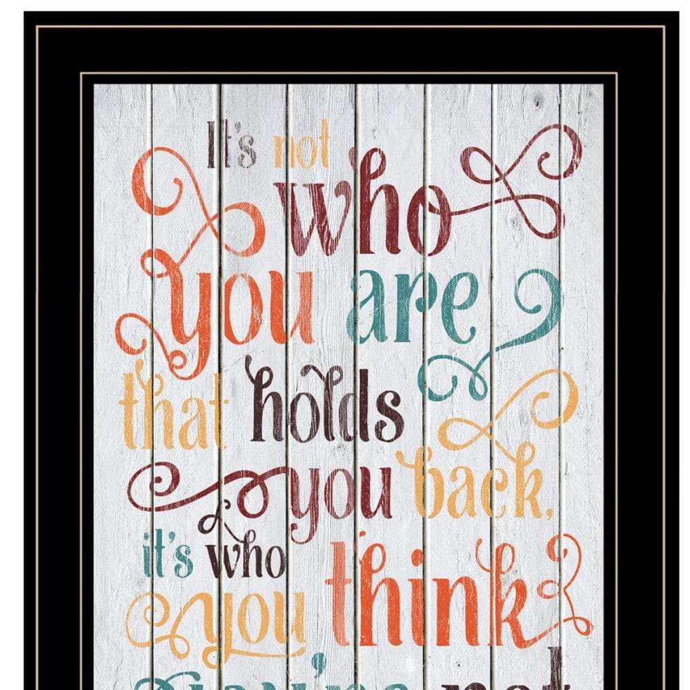 Set Of Two Who You Think 2 Black Framed Print Wall Art - Homeroots - Flyclothing LLC