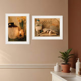 Set Of Two Daffodils and Cider 1 White Framed Print Bathroom Wall Art - Homeroots - Flyclothing LLC