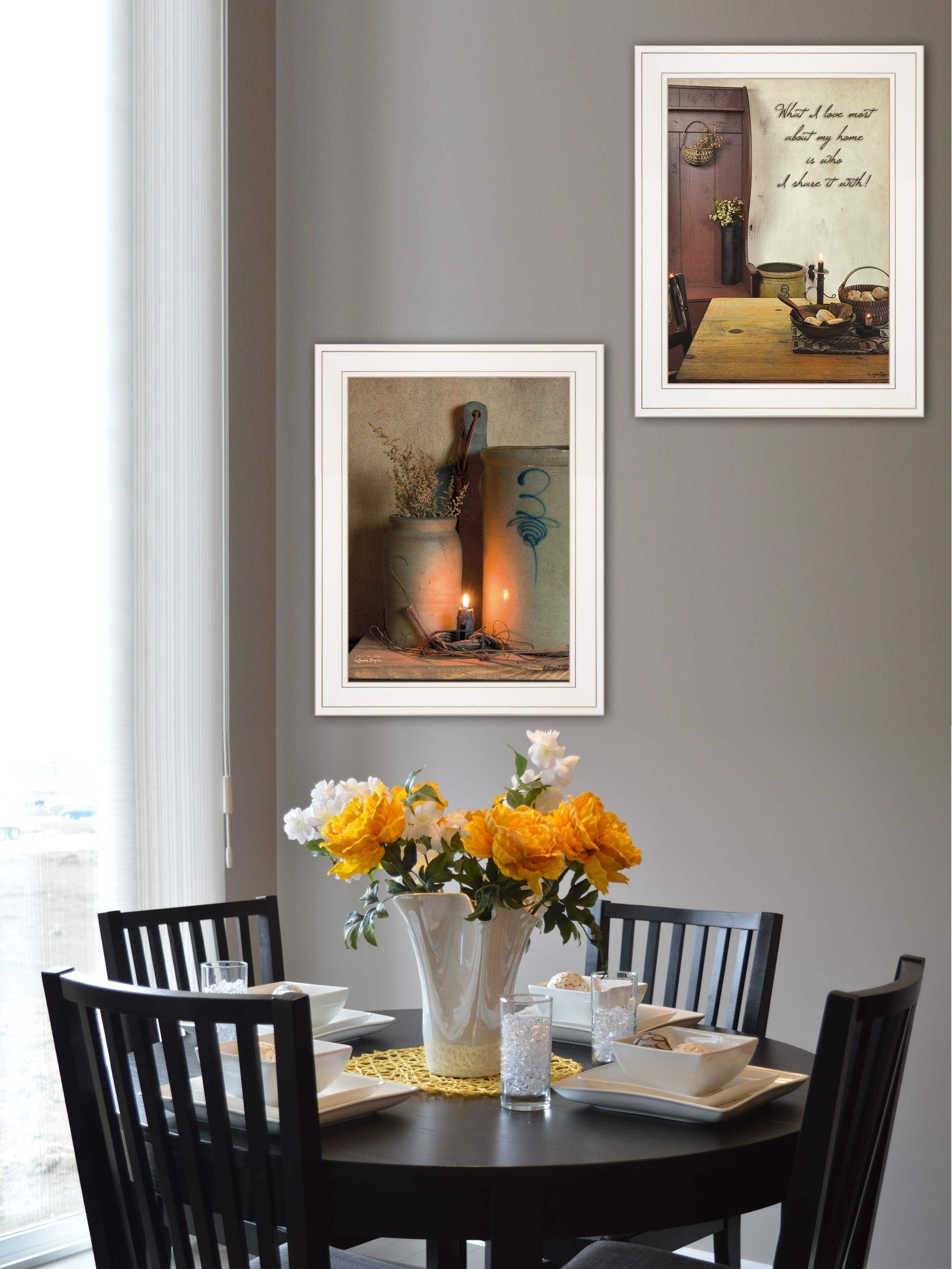 Set Of Two What I Love Most 1 White Framed Print Wall Art - Homeroots - Flyclothing LLC