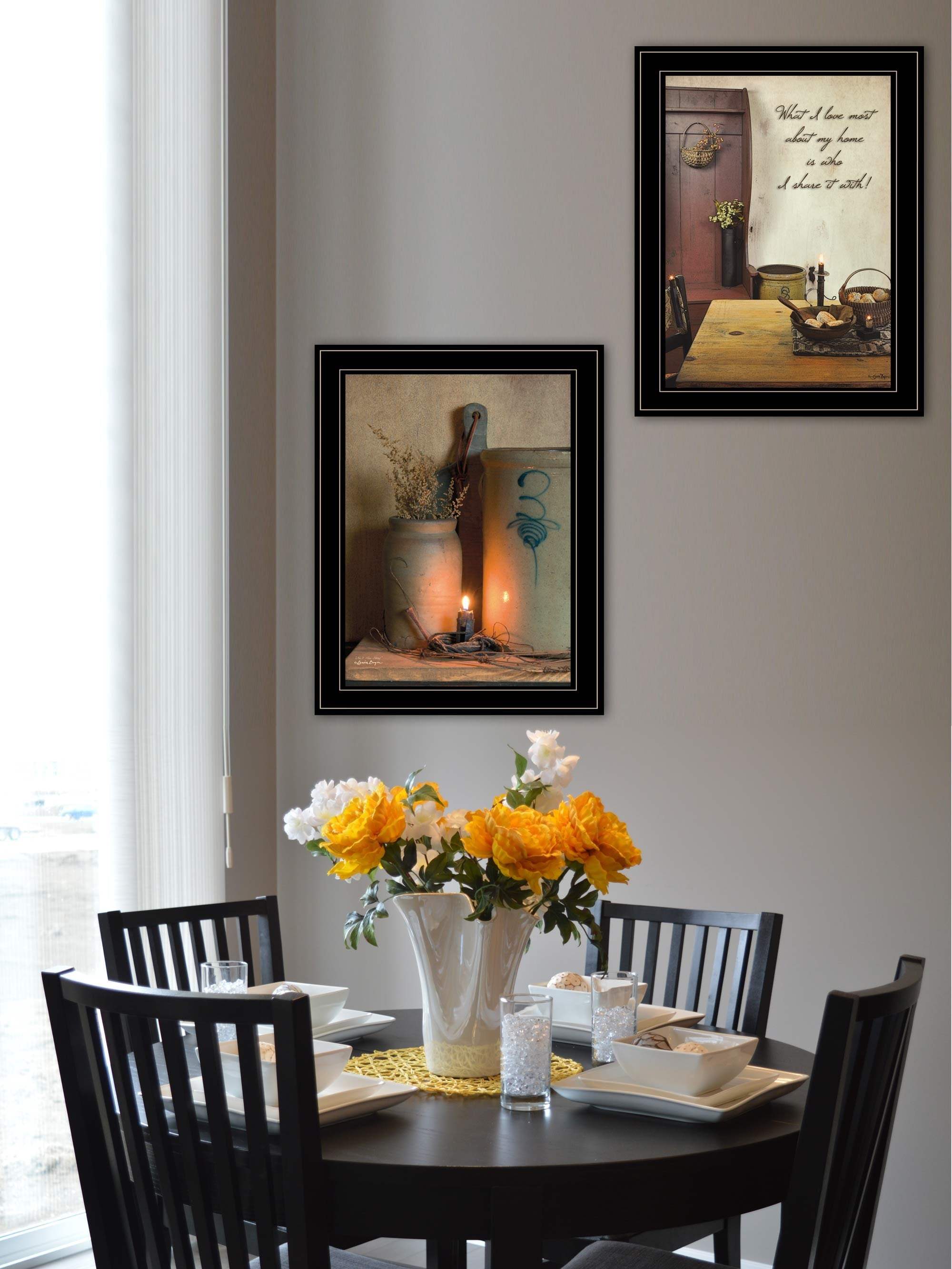 Set Of Two What I Love Most 2 Black Framed Print Wall Art - Homeroots - Flyclothing LLC