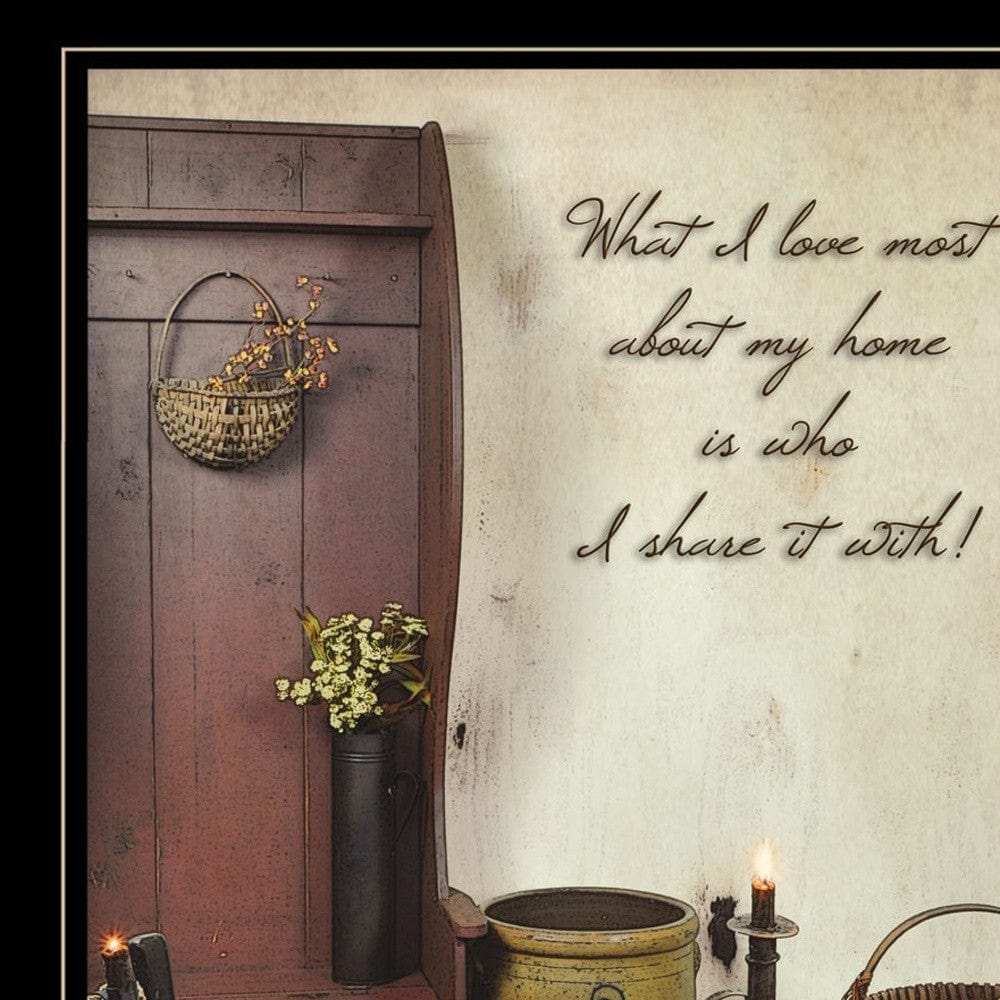 Set Of Two What I Love Most 2 Black Framed Print Wall Art - Homeroots - Flyclothing LLC