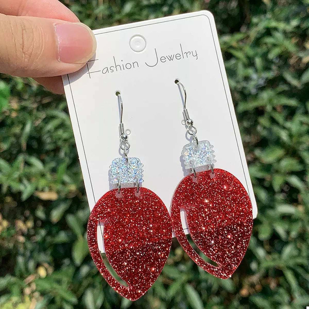 Christmas Glitter Drop Earrings - Trendsi - Flyclothing LLC