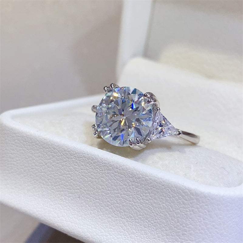 5 Carat Moissanite 925 Sterling Silver Ring - Trendsi - Flyclothing LLC