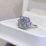 5 Carat Moissanite 925 Sterling Silver Ring - Trendsi - Flyclothing LLC