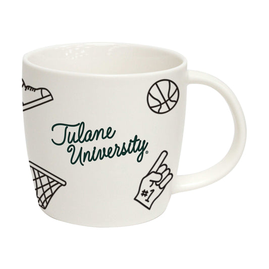 Tulane 18oz Basketball Playmaker Mug - Logo Brands - Flyclothing LLC