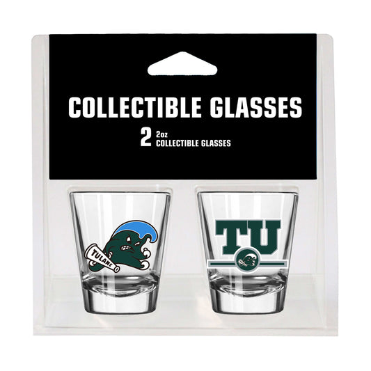 Tulane Campus Colors 2oz Letterman Shot Glass 2 Pack - Logo Brands - Flyclothing LLC