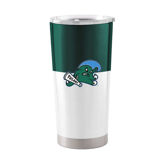Tulane 20oz Colorblock Stainless Tumbler - Logo Brands - Flyclothing LLC