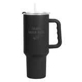 Tulane 40oz Black Tonal Powder Coat Tumbler - Logo Brands - Flyclothing LLC