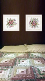 Set Of Two Floral Spray I and II White Framed Print Wall Art - Homeroots - Flyclothing LLC