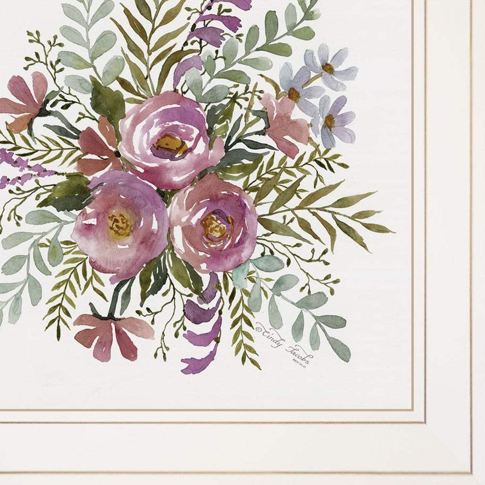 Set Of Two Floral Spray I and II White Framed Print Wall Art - Homeroots - Flyclothing LLC