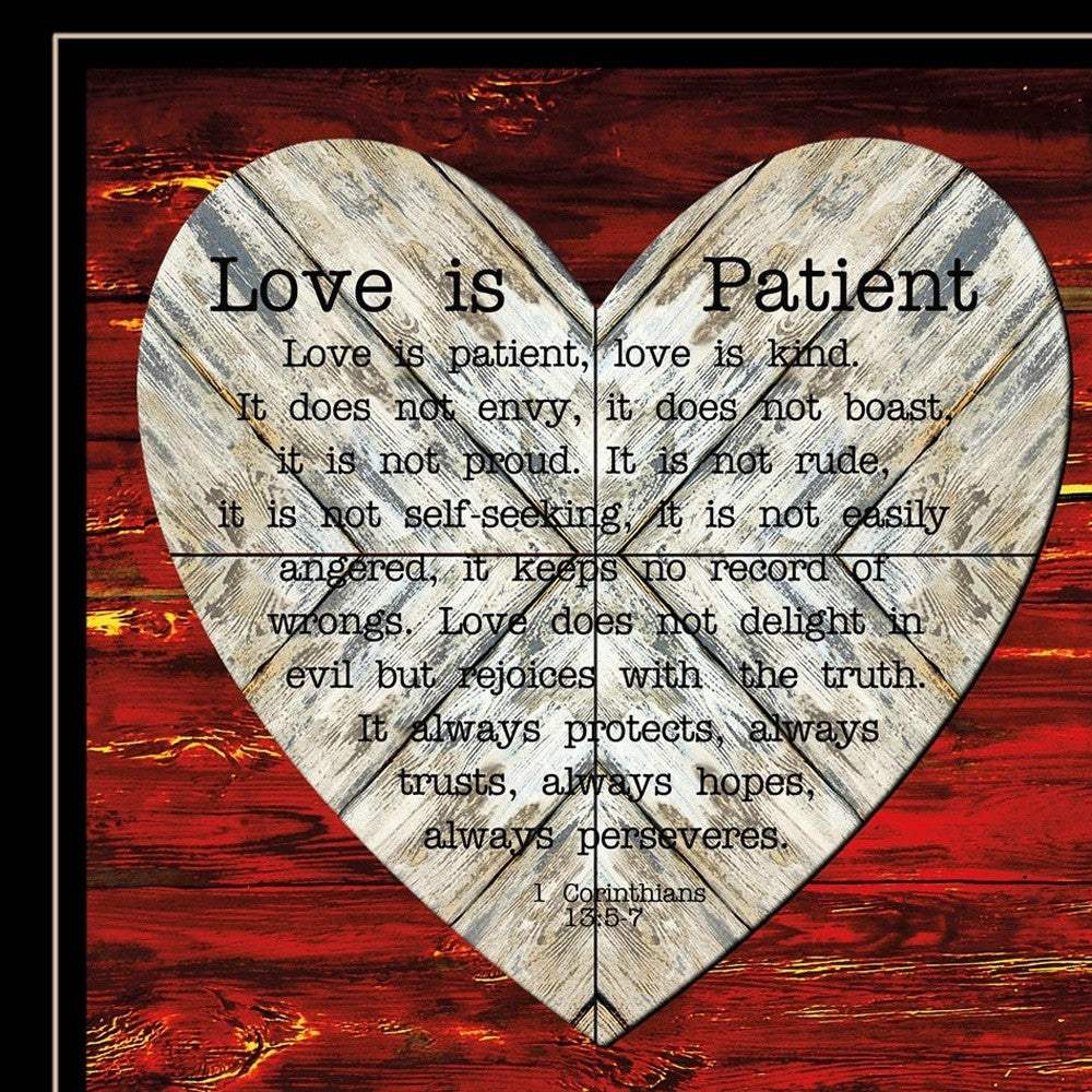 Set Of Two Love is Patient or Measure 2 Black Framed Print Wall Art - Homeroots - Flyclothing LLC