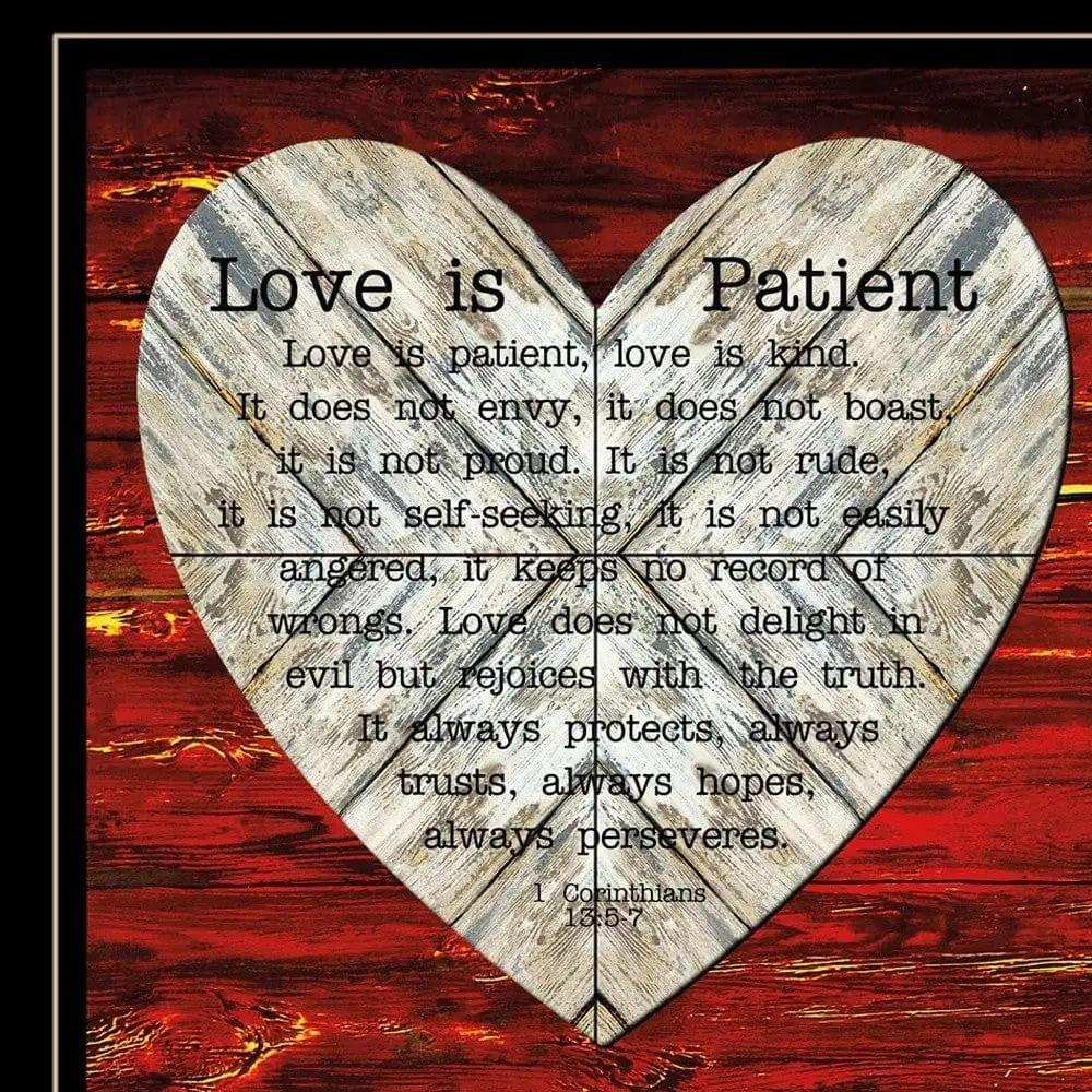 Set Of Two Love is Patient or Measure 2 Black Framed Print Wall Art - Homeroots - Flyclothing LLC