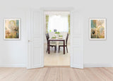 Set Of Two Meandering Flowers I and II 1 White Framed Print Wall Art - Homeroots - Flyclothing LLC
