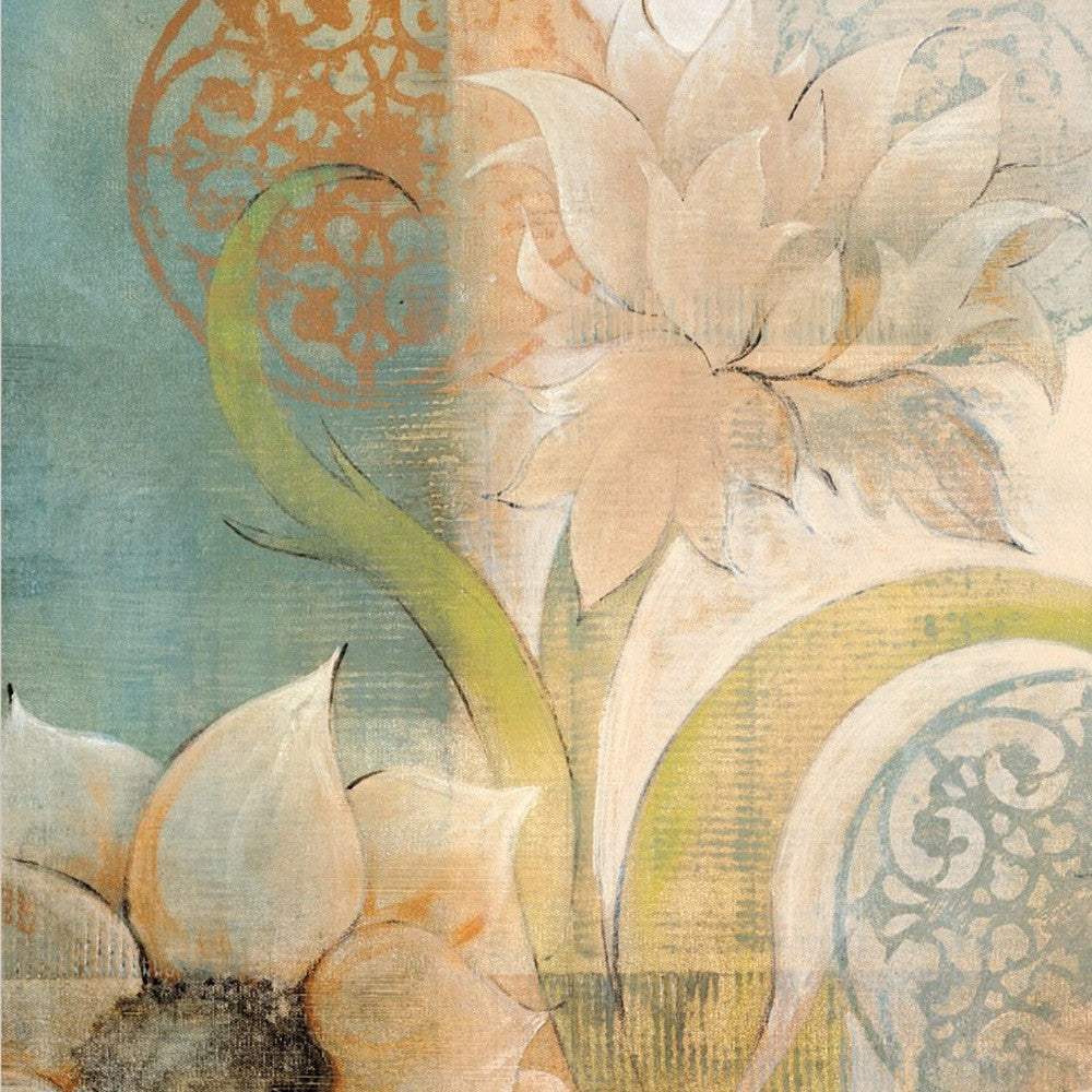 Set Of Two Meandering Flowers I and II 1 White Framed Print Wall Art - Homeroots - Flyclothing LLC
