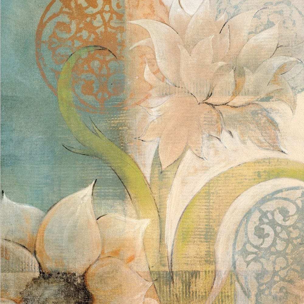 Set Of Two Meandering Flowers I and II 1 White Framed Print Wall Art - Homeroots - Flyclothing LLC