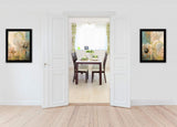 Set Of Two Meandering Flowers I and II 2 Black Framed Print Wall Art - Homeroots - Flyclothing LLC