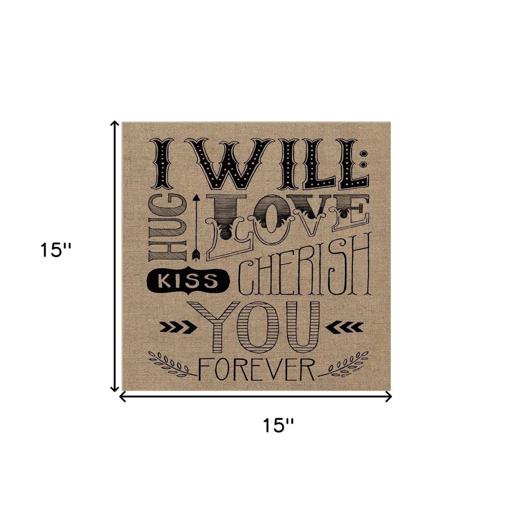 Set Of Two Hugs or Forever 1 White Framed Print Wall Art - Homeroots - Flyclothing LLC