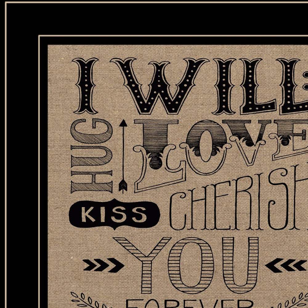Set Of Two Hugs or Forever 2 Black Framed Print Wall Art - Homeroots - Flyclothing LLC