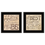 Set Of Two Together or Each Other 2 Black Framed Print Wall Art - Homeroots - Flyclothing LLC