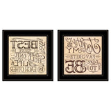 Set Of Two Together or Each Other 2 Black Framed Print Wall Art - Homeroots - Flyclothing LLC