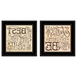 Set Of Two Together or Each Other 2 Black Framed Print Wall Art - Homeroots
