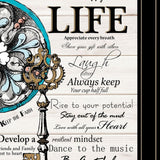 Set Of Two Life or Home 2 Black Framed Print Wall Art - Homeroots