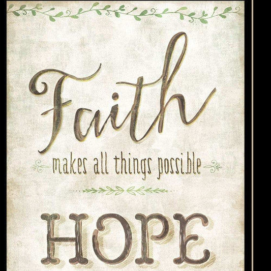 Set Of Two Faith or Believe 2 Black Framed Print Wall Art - Homeroots - Flyclothing LLC