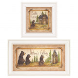 Set Of Two Natures or Bath 1 White Framed Print Bathroom Wall Art - Homeroots - Flyclothing LLC