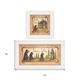 Set Of Two Natures or Bath 1 White Framed Print Bathroom Wall Art - Homeroots - Flyclothing LLC