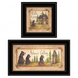 Set Of Two Natures or Bath 2 Black Framed Print Bathroom Wall Art - Homeroots - Flyclothing LLC