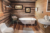 Set Of Two Natures or Bath 2 Black Framed Print Bathroom Wall Art - Homeroots
