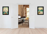 Set Of Two Right Direction or Adventure 2 Black Framed Print Wall Art - Homeroots - Flyclothing LLC