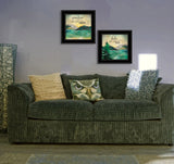 Set Of Two Lake or Sunshine 2 Black Framed Print Wall Art - Homeroots