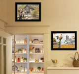 Set Of Two Down on the Farm 2 Black Framed Print Wall Art - Homeroots